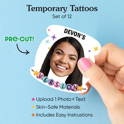 Custom In My Party Era Temporary Tattoos - 12 Ct