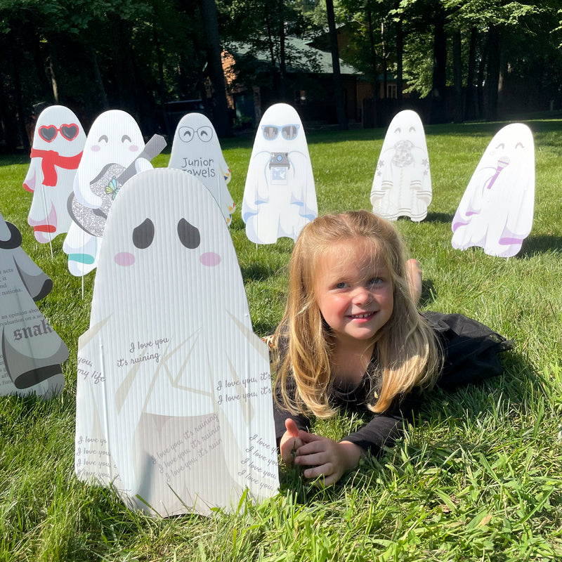 In My Spooky Era - Ghost Yard Sign Outdoor Lawn Decorations - Ghost Concert Halloween Party Yard Signs