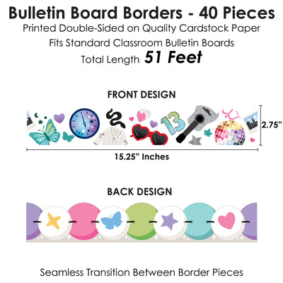 In Our School Era - Scalloped Classroom Decor - Bulletin Board Borders - 51 Feet