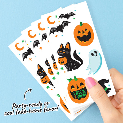 Jack-O'-Lantern Halloween Temporary Tattoos - 72 Ct