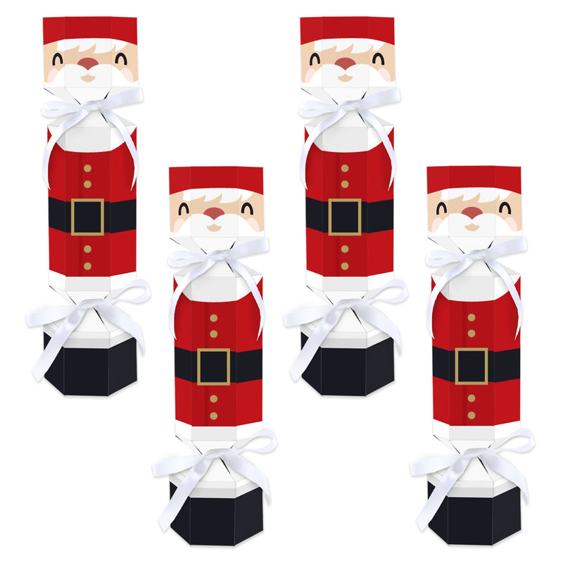 Jolly Santa Claus - No Snap Christmas Party Table Favors - DIY Cracker Boxes - Set of 12