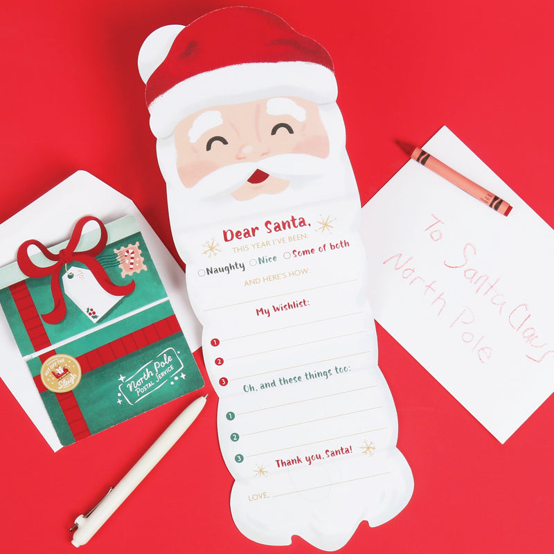 Letters to Santa Kit, Christmas Wish List, Kids Santa Claus Letter, Letter from Santa, 2 Envelopes,1 Letter to Santa, 1 Letter from Santa