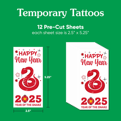 Lunar New Year Temporary Tattoos -  36 Ct