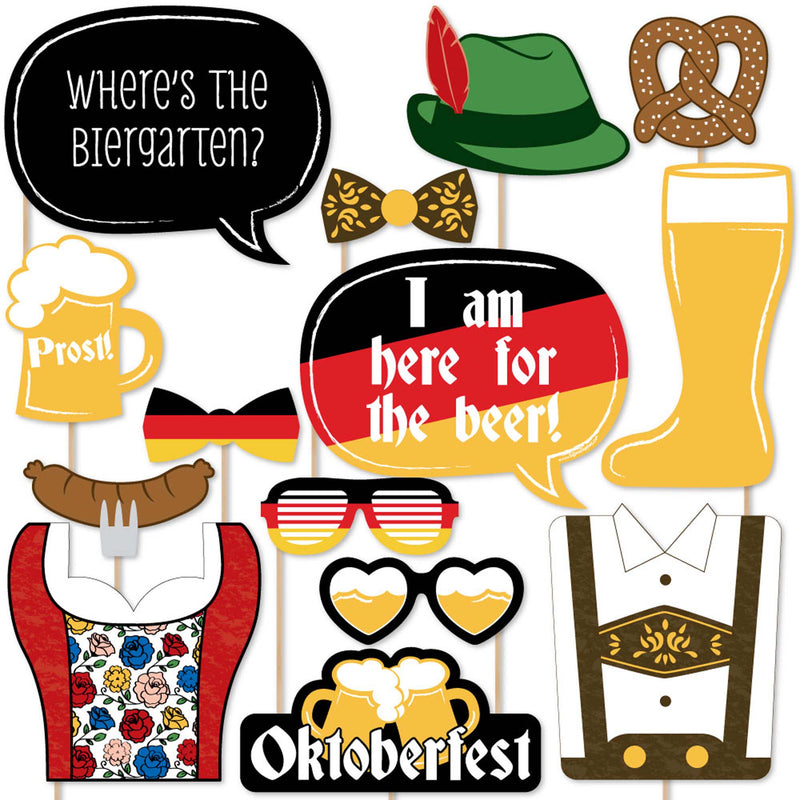 Oktoberfest - Beer Festival Photo Booth Props Kit - 20 Count