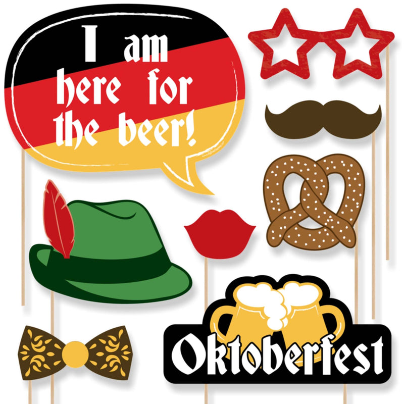 Oktoberfest - Beer Festival Photo Booth Props Kit - 20 Count