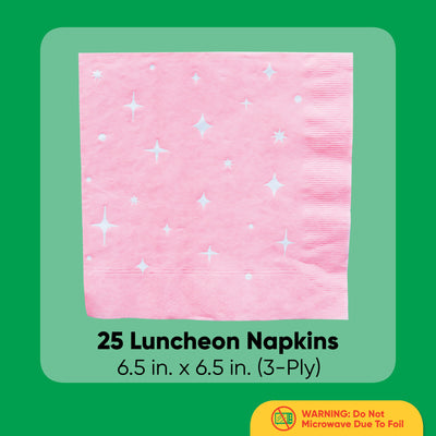 Big Dot of Happiness Pink Luncheon Napkins, Birthday Party Tableware, Bachelorette Party Decorations, Baby Shower Décor, 6.5 x 6.5 Folded Napkin, 3-Ply, 25 ct