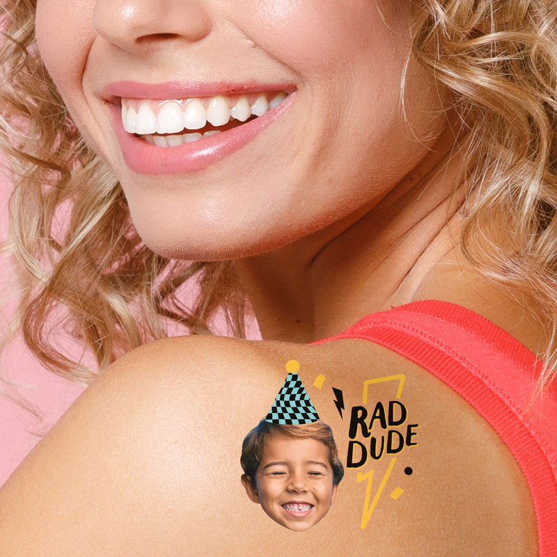 Custom Rad Dude Temporary Tattoos - 12 Ct