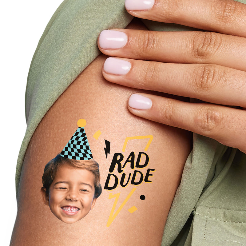 Custom Rad Dude Temporary Tattoos - 12 Ct