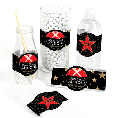 Red Carpet Hollywood - DIY Party Supplies - Movie Night Party DIY Party Favors & Decorations - Set of 15