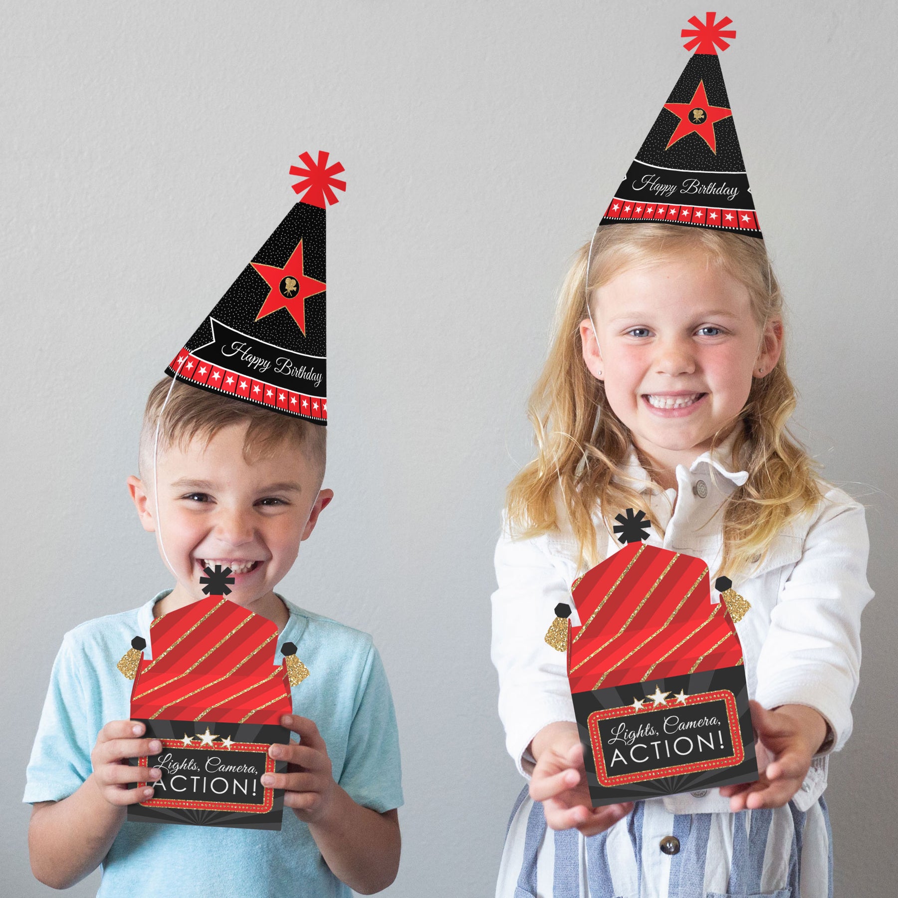 Red Carpet Hollywood - Movie Night Happy Birthday Party Supplies Kit -  Ready to Party Pack - 8 Guests