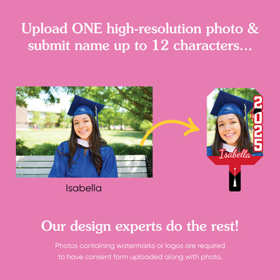 Custom Best is Yet to Come Photo Paddles, 2025 Graduation Party Photo Paddles, Red Grad Photo Paddles 1pc