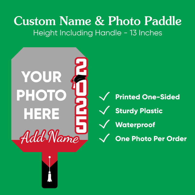 Custom Best is Yet to Come Photo Paddles, 2025 Graduation Party Photo Paddles, Red Grad Photo Paddles 1pc