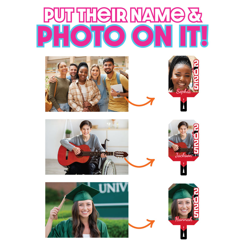 Custom Best is Yet to Come Photo Paddles, 2025 Graduation Party Photo Paddles, Red Grad Photo Paddles 1pc