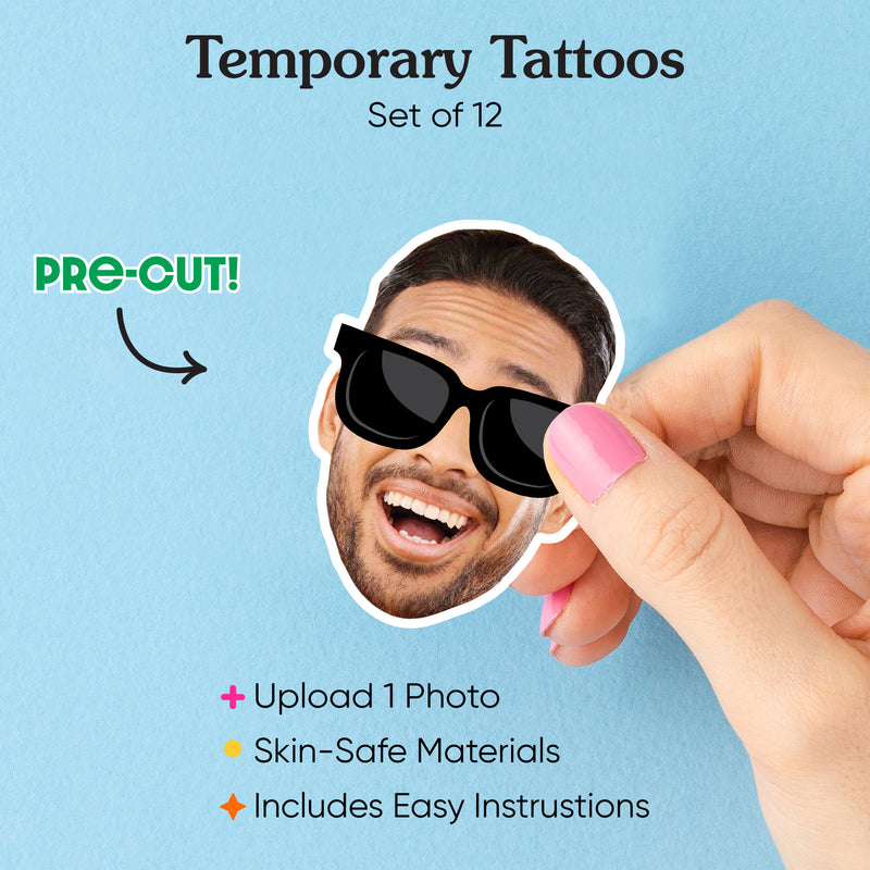 Custom Sunglasses Temporary Tattoos - 12 Ct