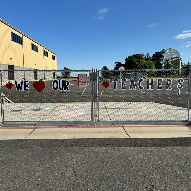 Teacher Appreciation - First and Last Day of School Yard Sign Outdoor Lawn Decorations - Thank You Teachers Yard Signs - We Love Our Teachers