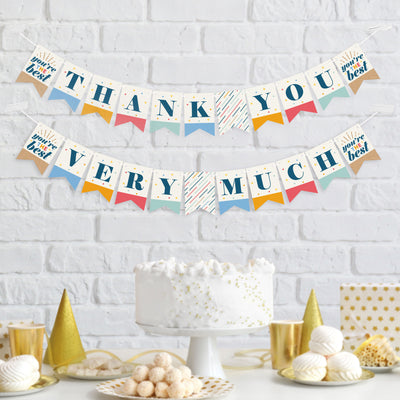 Thank You So Very Much - Gratitude Mini Pennant Banner - Thank You Very Much