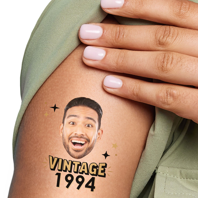 Custom Vintage Temporary Tattoos - 12 Ct