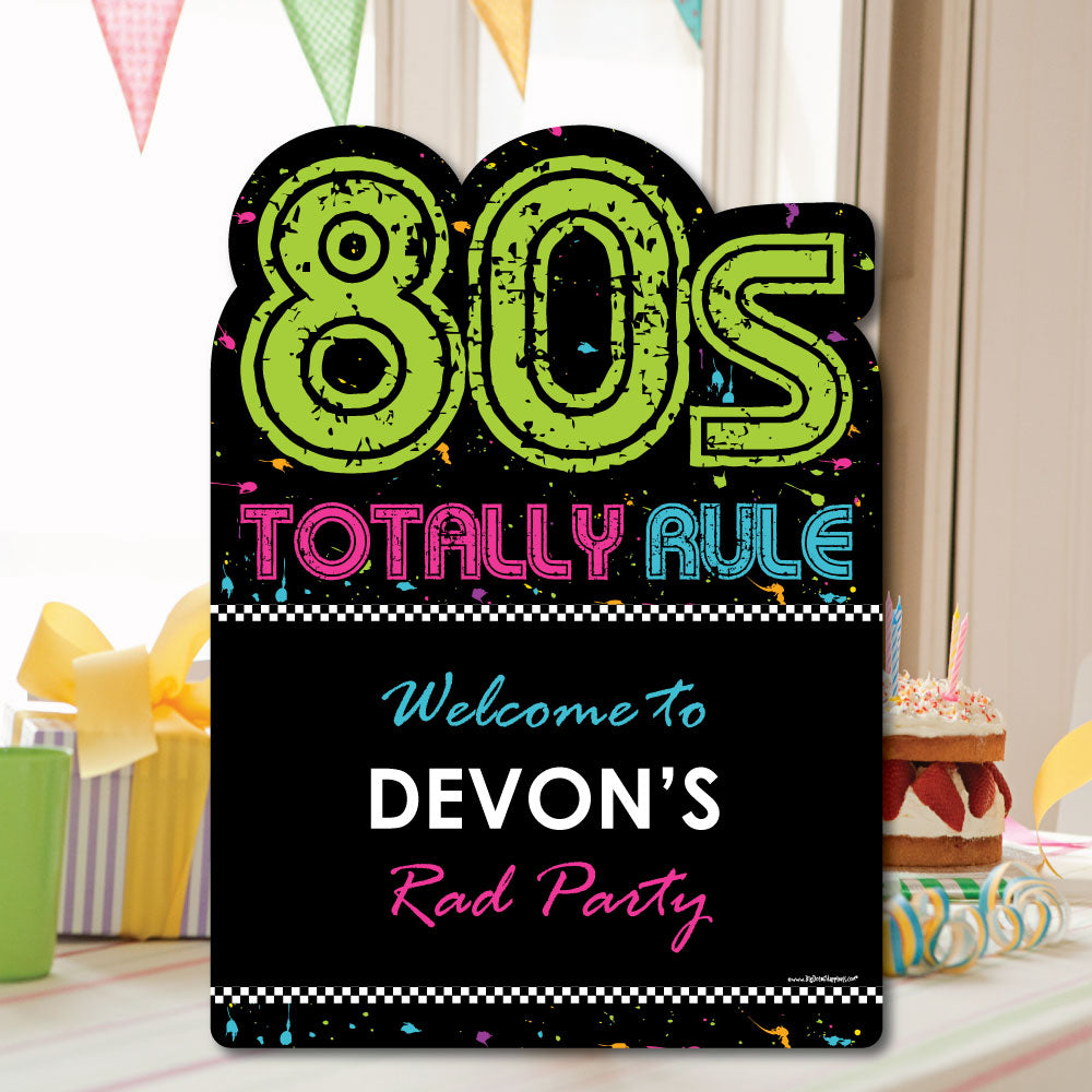 80's Retro - Party Decorations - Totally 1980s Party Personalized Welc ...