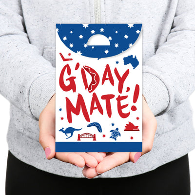 Australia Day - G’Day Mate Aussie Party Gift Favor Bags - Party Goodie Boxes - Set of 12