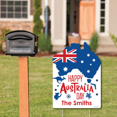 Australia Day - Party Decorations - G'Day Mate Aussie Party Personalized Welcome Yard Sign