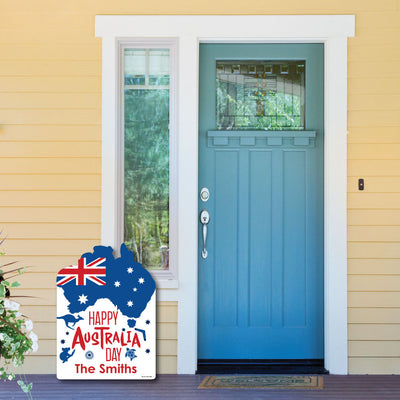 Australia Day - Party Decorations - G'Day Mate Aussie Party Personalized Welcome Yard Sign