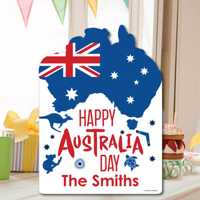 Australia Day - Party Decorations - G'Day Mate Aussie Party Personalized Welcome Yard Sign