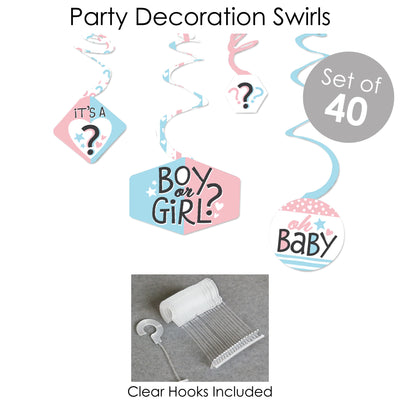 Baby Gender Reveal - Team Boy or Girl Party Supplies - Banner Decoration Kit - Fundle Bundle