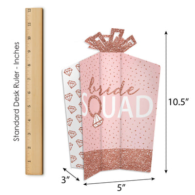 Bride Squad - Rose Gold Bridal Shower or Bachelorette Party Decor and Confetti - Terrific Table Centerpiece Kit - Set of 30