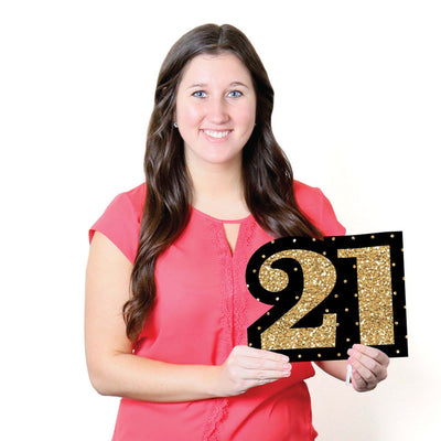 Finally 21 Girl - 21st Birthday - Yard Sign & Outdoor Lawn Decorations - 21st Birthday Party Yard Signs - Set of 8