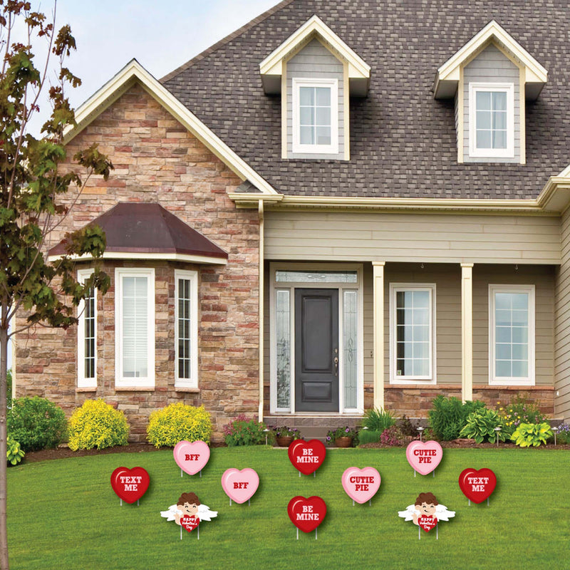 Conversation Hearts - Cupid and Heart Lawn Decorations - Outdoor Valentine&