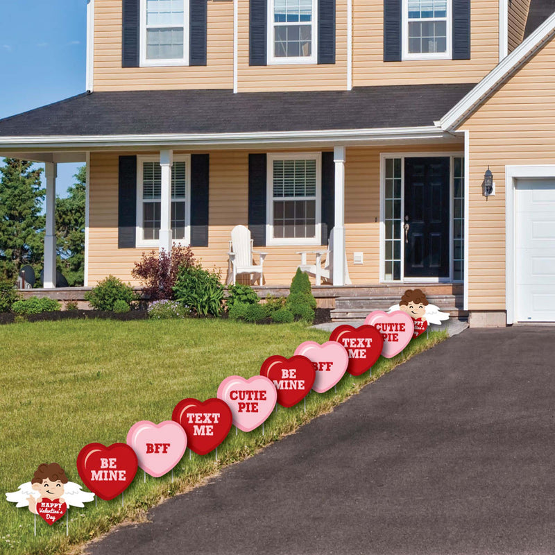 Conversation Hearts - Cupid and Heart Lawn Decorations - Outdoor Valentine&