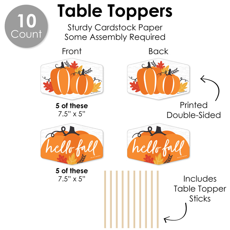 Fall Pumpkin - Halloween or Thanksgiving Party Supplies Decoration Kit - Decor Galore Party Pack - 51 Pieces