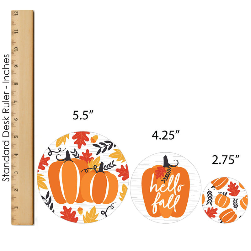 Fall Pumpkin - Halloween or Thanksgiving Party Decor and Confetti - Terrific Table Centerpiece Kit - Set of 30