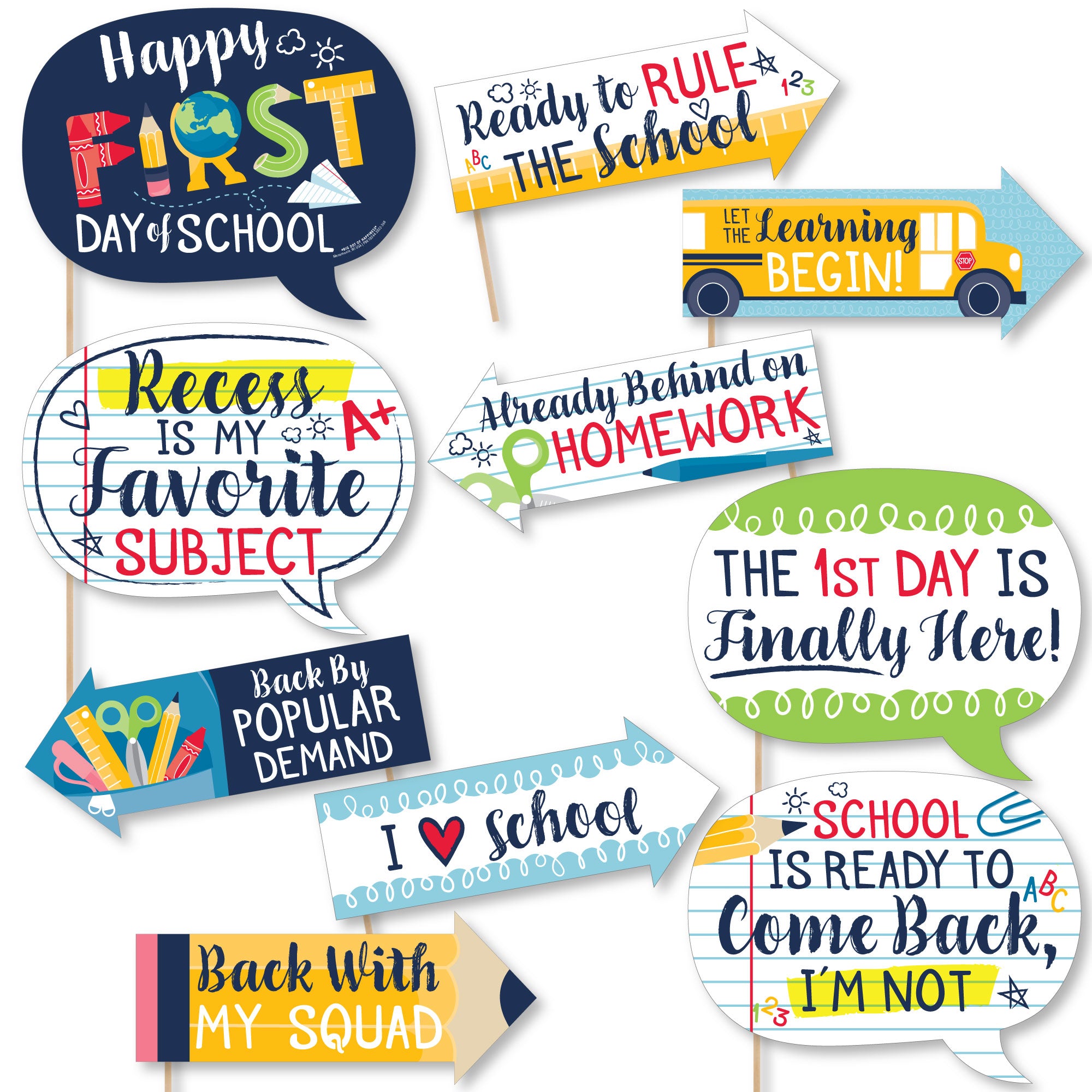 Funny First Day of School - Back to School Classroom Decorations Photo ...