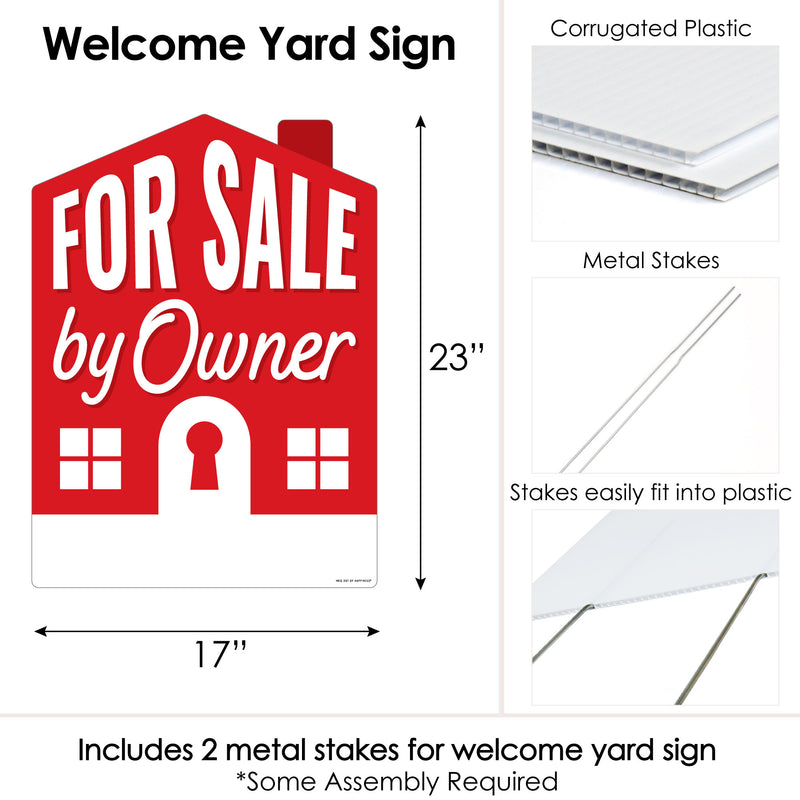 For Sale By Owner - Home Real Estate Welcome Yard Sign