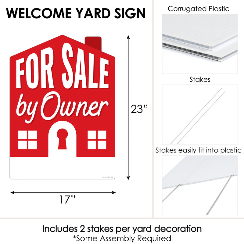 For Sale By Owner - Home Real Estate Welcome Yard Sign