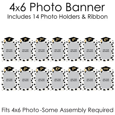 Goodbye High School, Hello College - DIY Graduation Party Decor - K-12 School Picture Display - Photo Banner