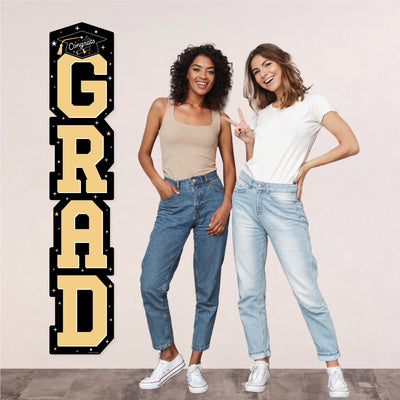 Goodbye High School, Hello College - Graduation Party Vertical Decoration - Shaped Banner