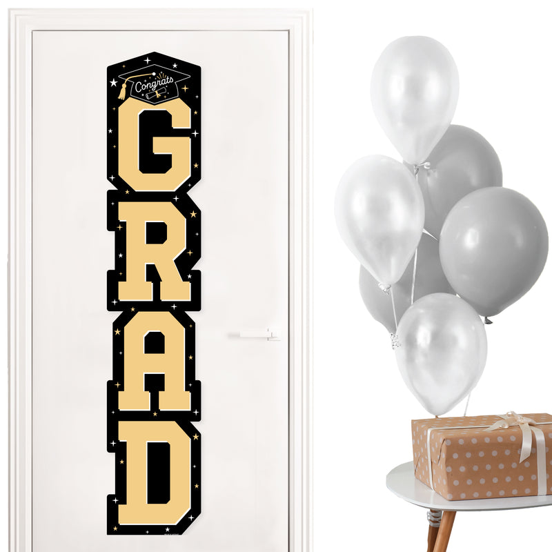 Goodbye High School, Hello College - Graduation Party Vertical Decoration - Shaped Banner