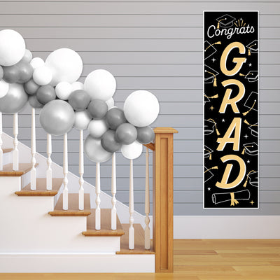 Goodbye High School, Hello College - Graduation Party Front Door Decoration - Vertical Banner