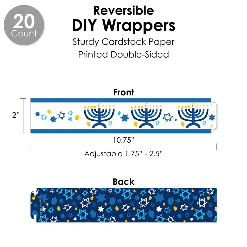 Hanukkah Menorah - Chanukah Holiday Party Favors and Cupcake Kit - Fabulous Favor Party Pack - 100 Pieces