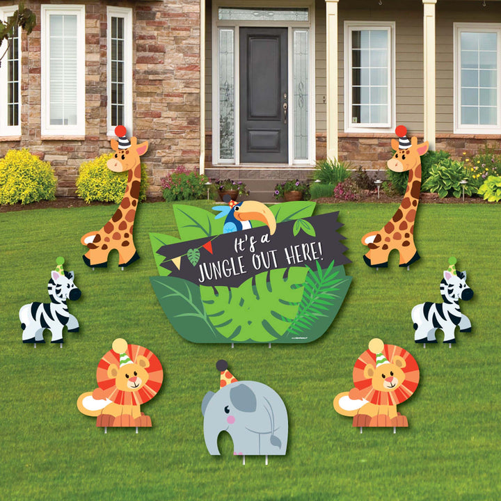 Cute Safari Animals EZ Fillers, Connected retailer Yard Cards For Quick Setups! Outdoor Lawn Signs Party Decorations, Yard Card Business Supplier