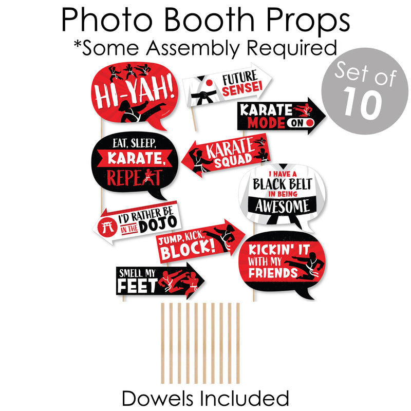 Karate Master - Banner and Photo Booth Decorations - Martial Arts Birthday Party Supplies Kit - Doterrific Bundle