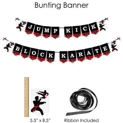 Karate Master - Martial Arts Birthday Party Supplies - Banner Decoration Kit - Fundle Bundle