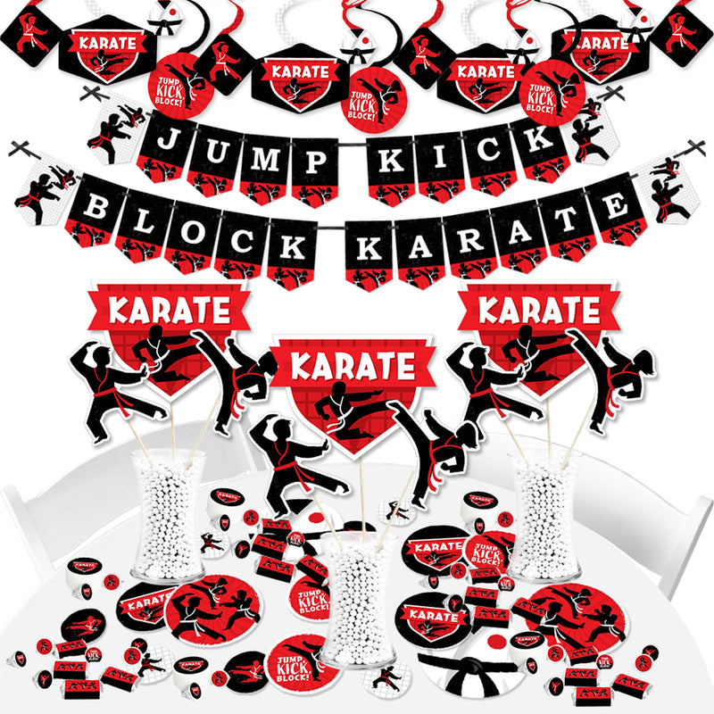 Karate Master - Martial Arts Birthday Party Supplies - Banner Decoration Kit - Fundle Bundle