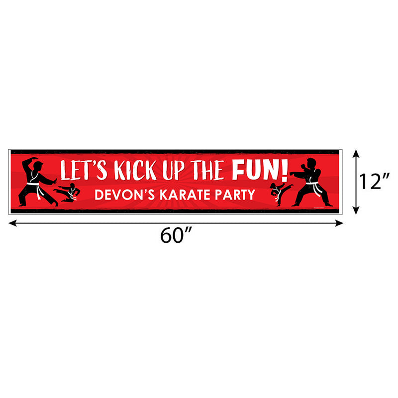 Karate Master - Personalized Martial Arts Party Banner