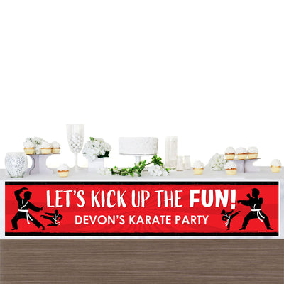 Karate Master - Personalized Martial Arts Party Banner