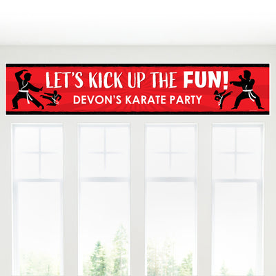 Karate Master - Personalized Martial Arts Party Banner