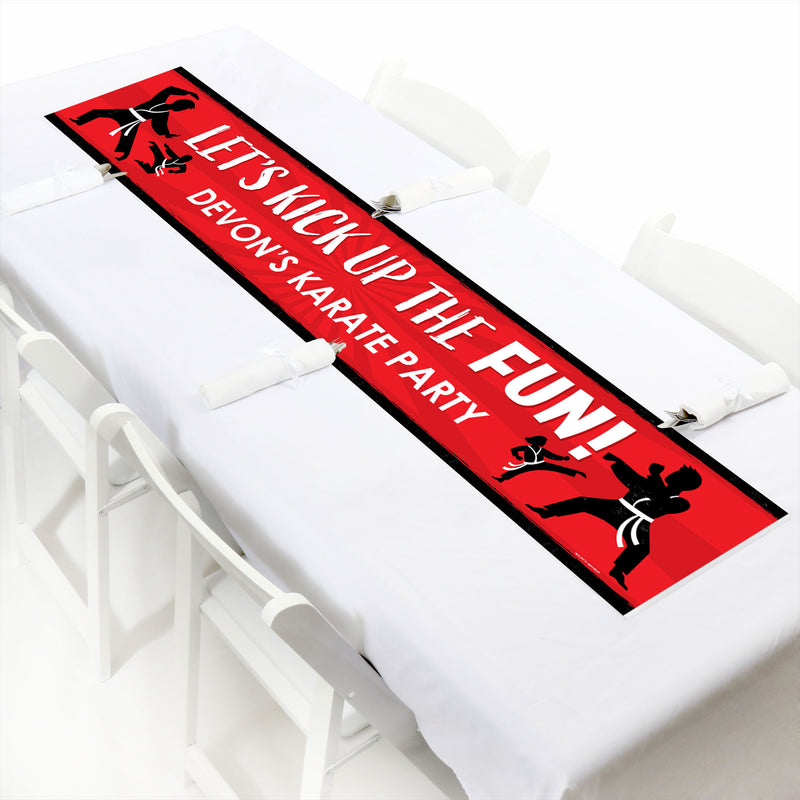 Karate Master - Personalized Martial Arts Party Banner