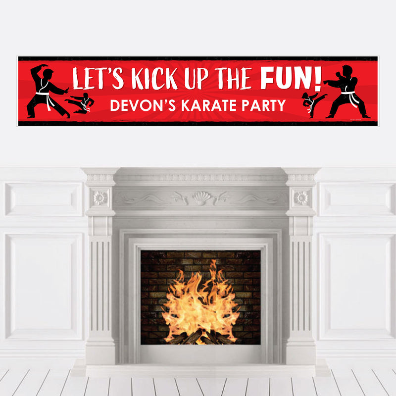 Karate Master - Personalized Martial Arts Party Banner